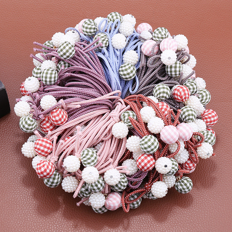 10 pièces. Cordes à tête sphériques en vichy nouées à la main – Image 5