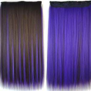Extensions cheveux à clips. Film de blanchiment et de teinture des cheveux