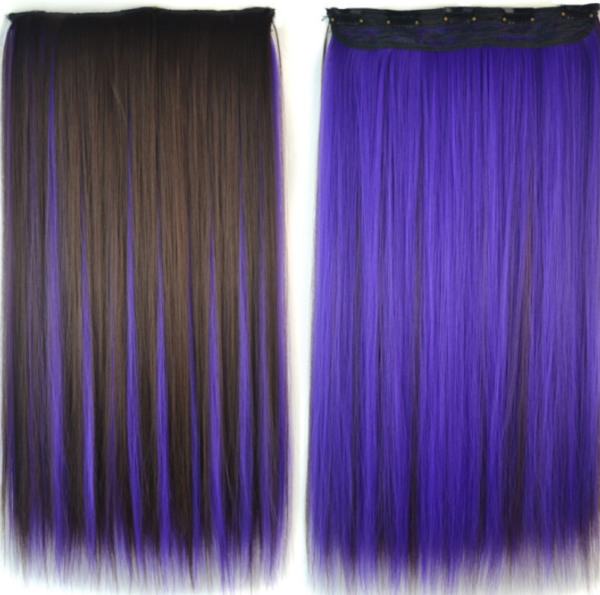 Extensions cheveux à clips. Film de blanchiment et de teinture des cheveux
