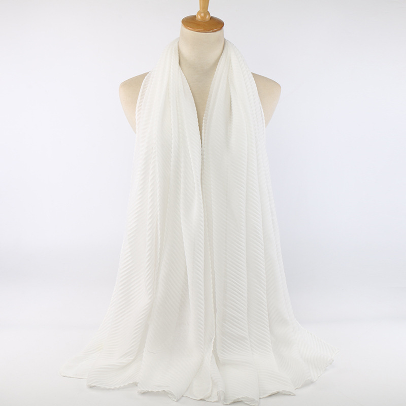 Echarpe châle plissé en coton pour femmes – Image 12