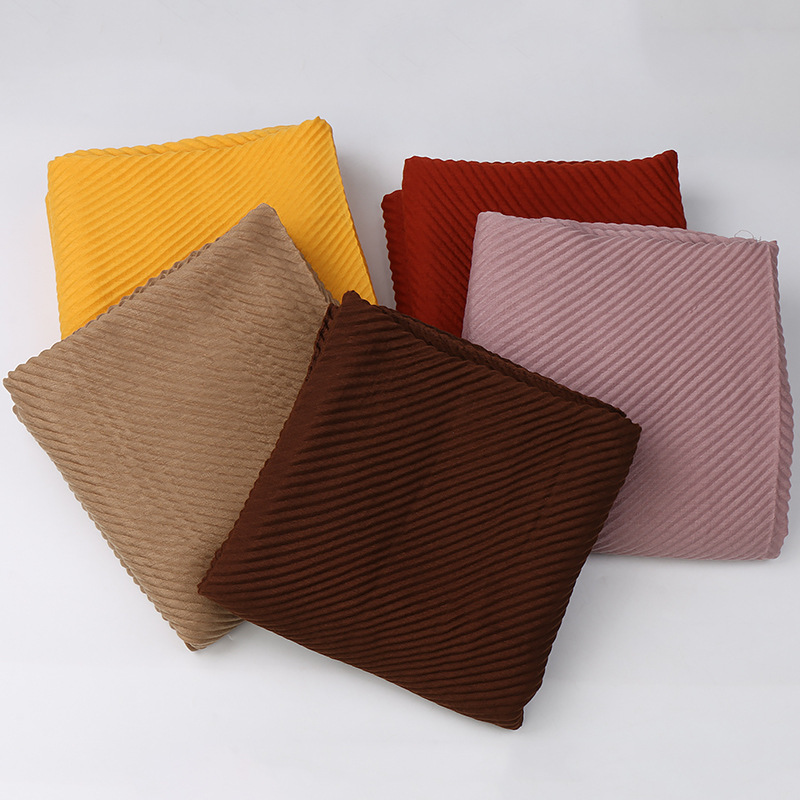 Echarpe châle plissé en coton pour femmes – Image 4