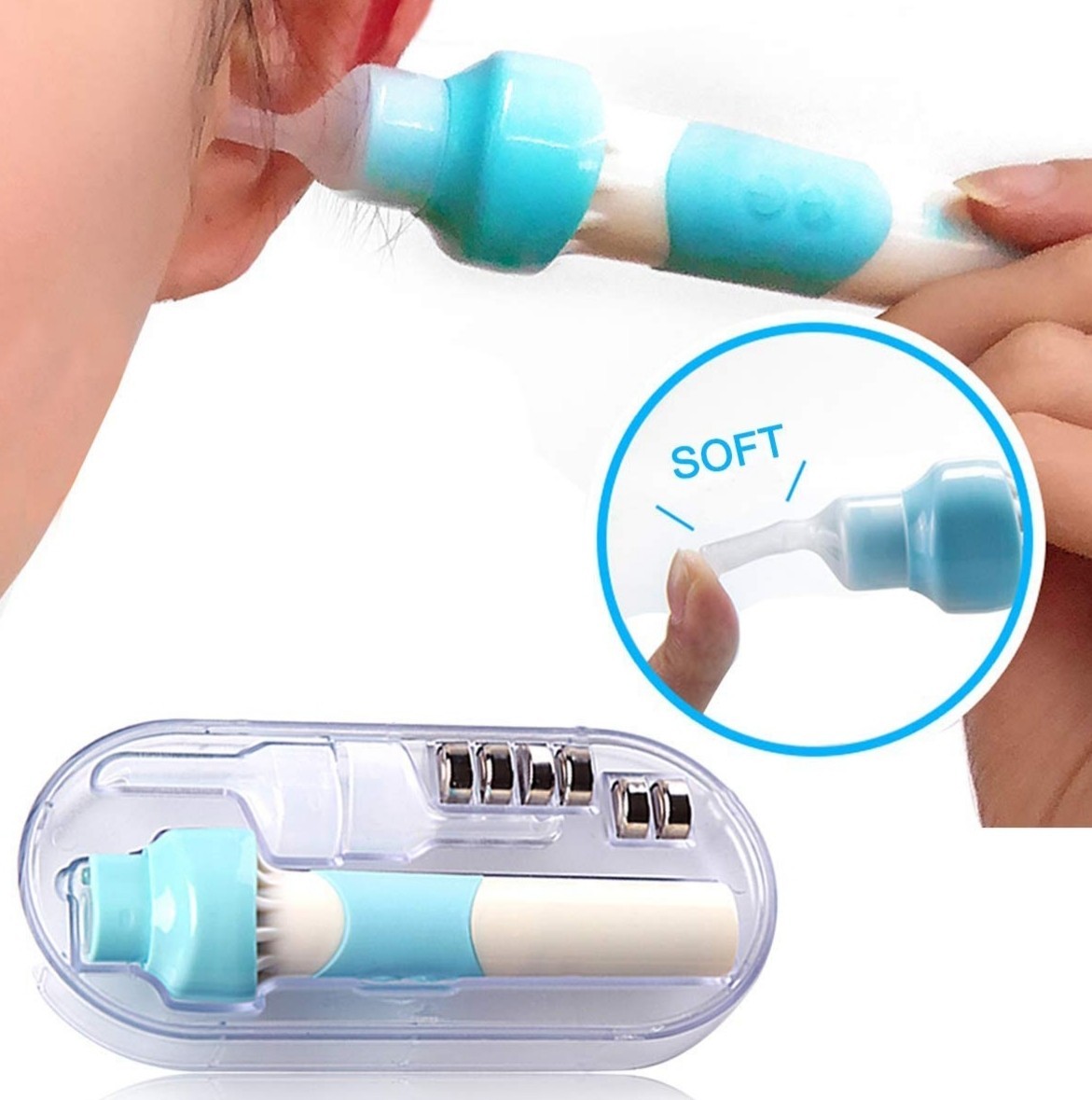 Cuillère nettoyante d'oreilles rougeoyante