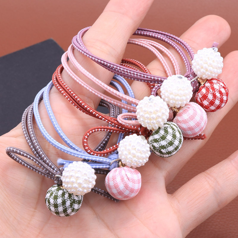 10 pièces. Cordes à tête sphériques en vichy nouées à la main – Image 3