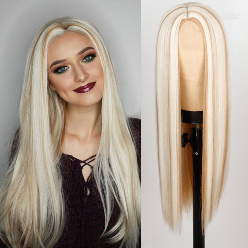 Perruque cheveux blonds longs pour femmes