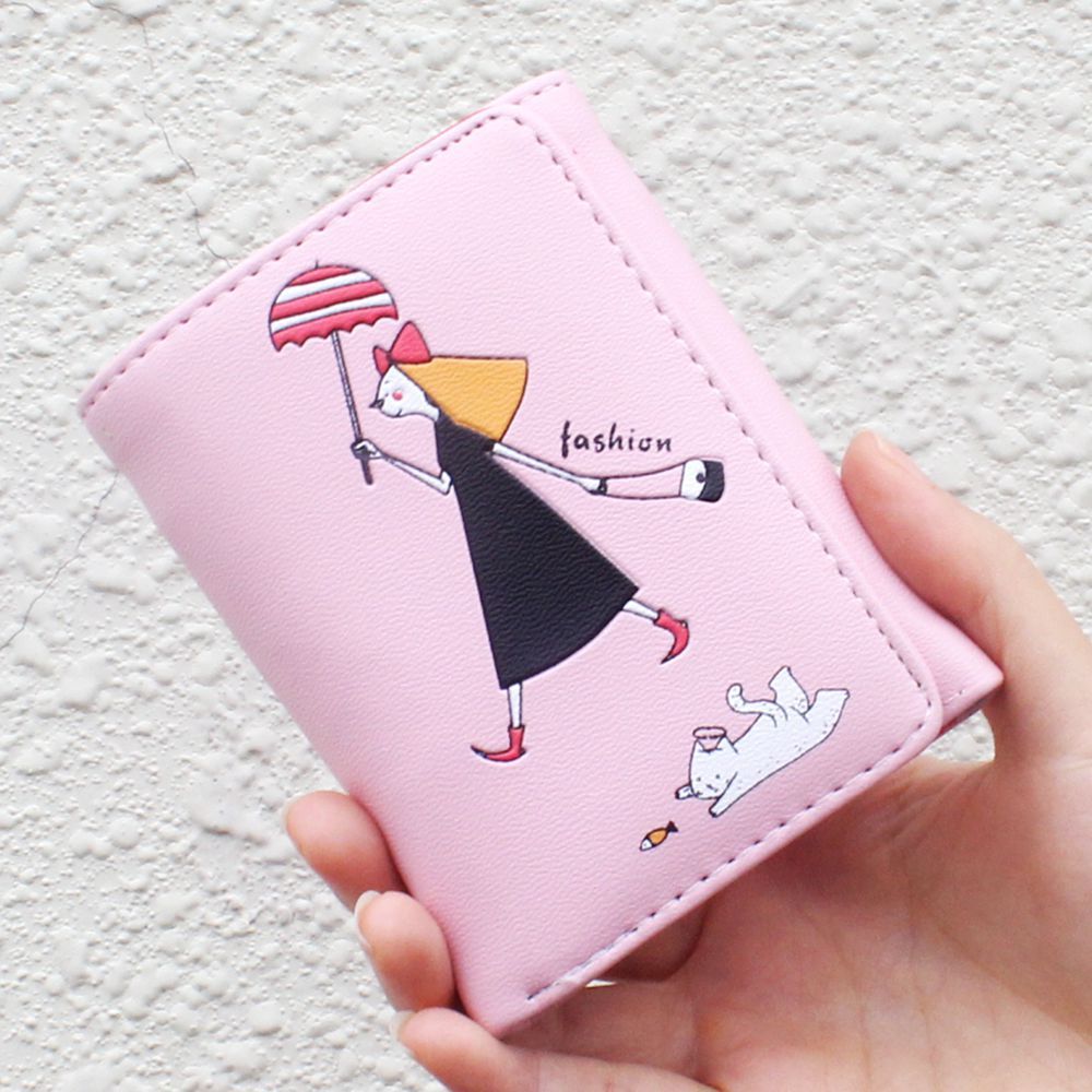 Porte-Monnaie Hello Kitty Kawaii - Mini Pochette Imprimée PU - Porte-Clés Intégré - Idéal Cadeau Fille Enfant