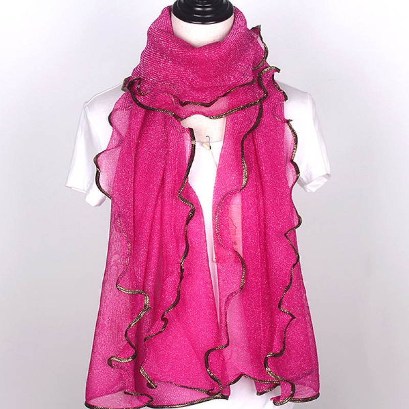 Foulard en soie à mailles dorées pour femmes – Image 5