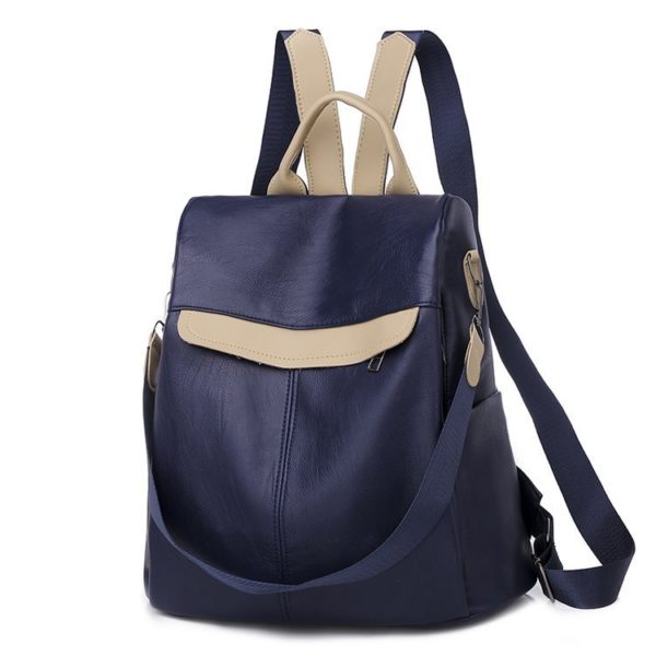 Sac à dos en cuir grande capacité pour femmes – Image 5
