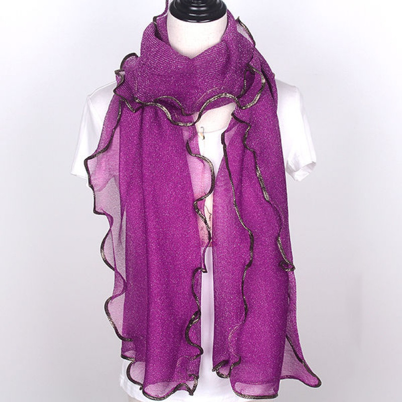 Foulard en soie à mailles dorées pour femmes – Image 4