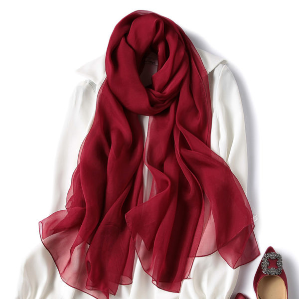 Foulard fin en soie pour femmes – Image 21