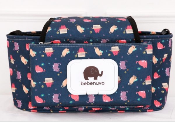 Sac à couches pour suspendre sur la poussette du bébé. Sac à langer multifonctionnel grande capacité pour maman-bébé – Image 7