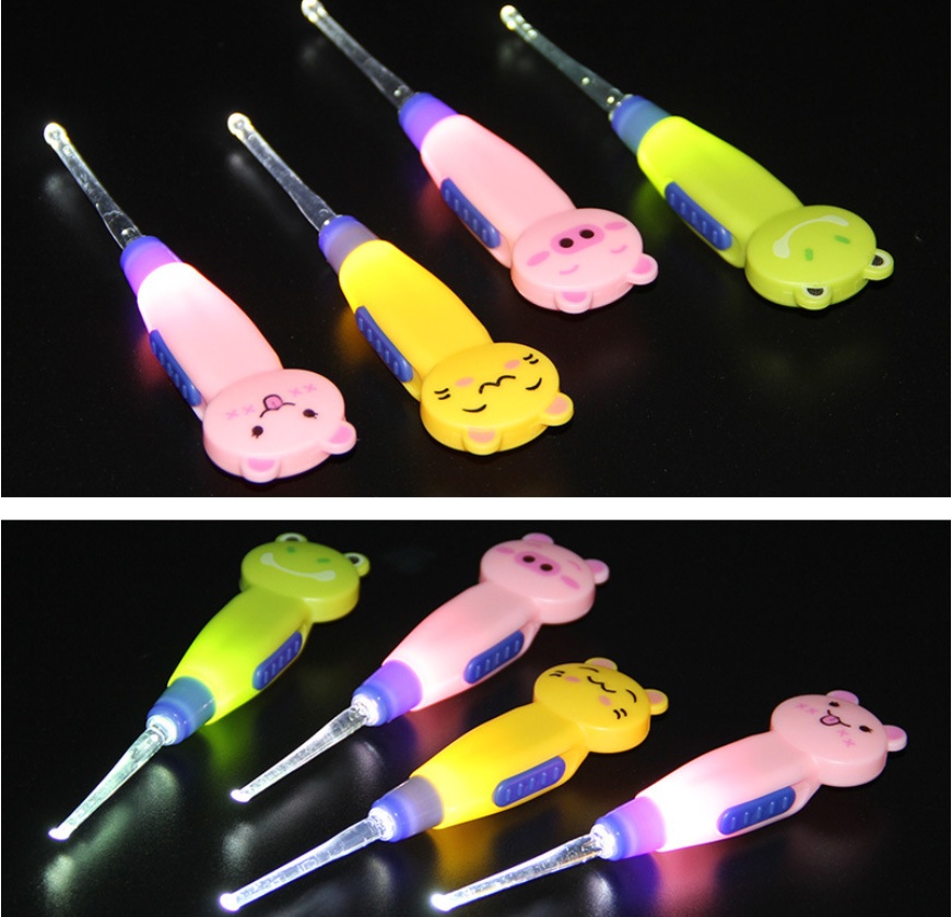 Nettoyeur d'oreilles lumineux pour enfants et adultes. Cuillère à cérumen propre – Image 2