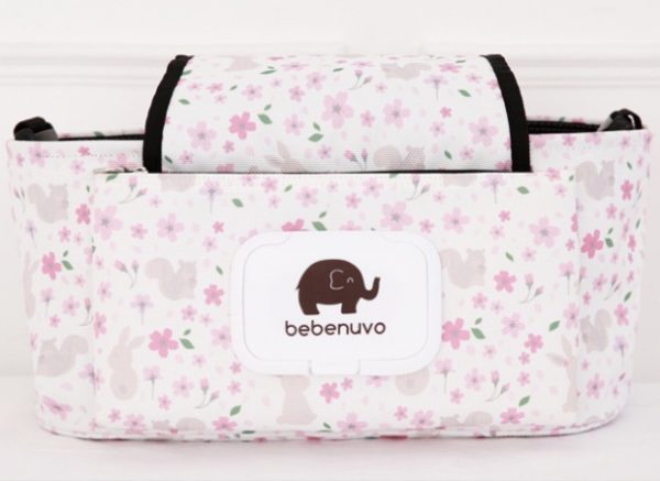 Sac à couches pour suspendre sur la poussette du bébé. Sac à langer multifonctionnel grande capacité pour maman-bébé – Image 5