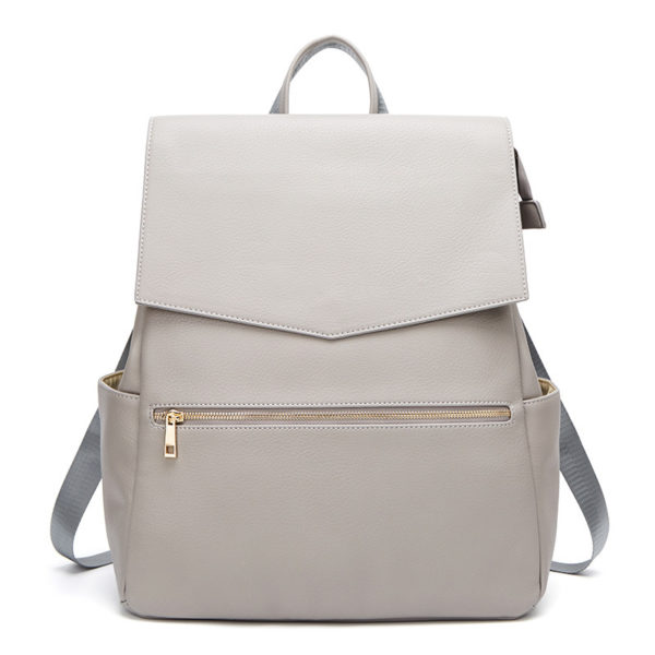 Sac à langer en cuir multifonctionnel grande capacité. Sac à couches. Sac à dos pour maman et bébé – Image 2