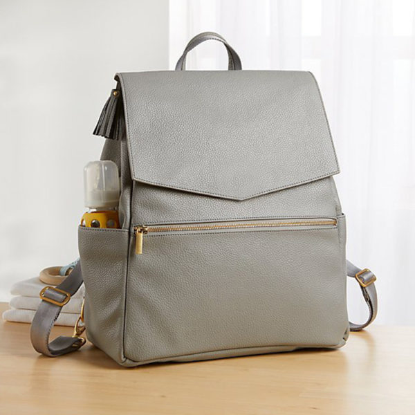 Sac à langer en cuir multifonctionnel grande capacité. Sac à couches. Sac à dos pour maman et bébé – Image 5