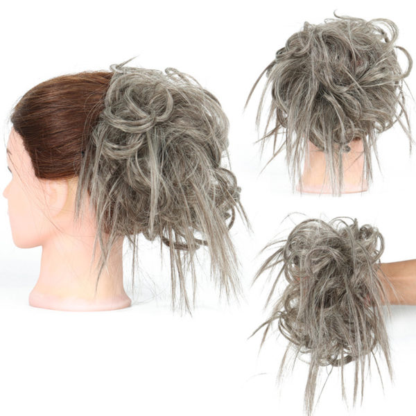 Chignon cheveux. Anneau de perruque élastique pour femmes – Image 3