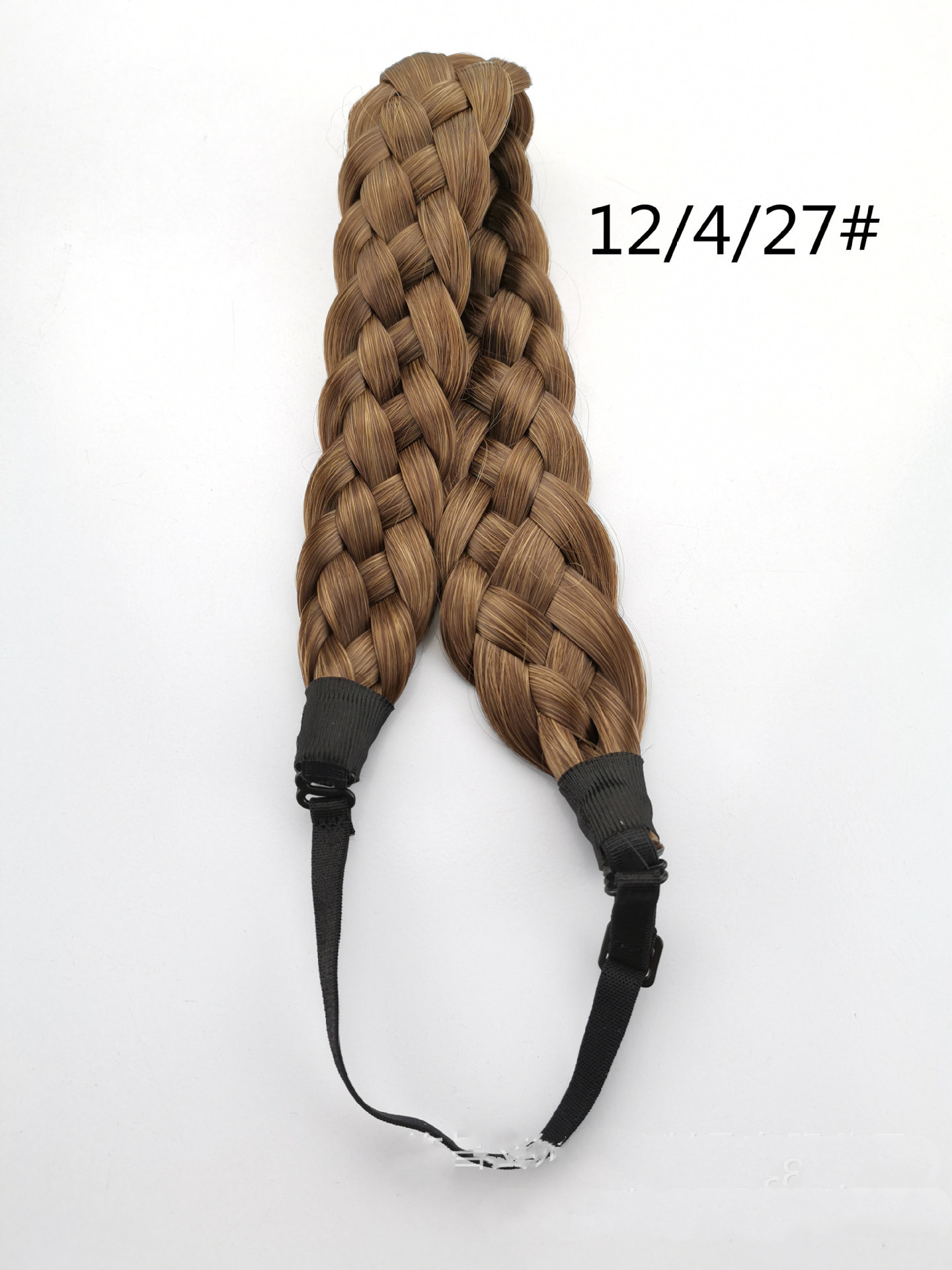 Bandeau Cheveux Tressé Femme 2 Brins | Élastique Réglable | Fibre Résistante Chaleur | Look Naturel Volumineux | Pour Fête, Mariage, Bureau