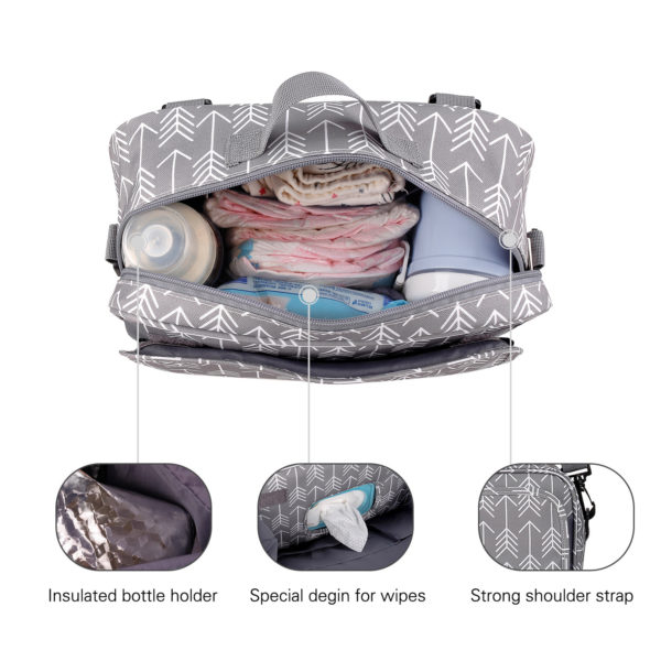 Sac de rangement étanche pour suspendre sur la poussette du bébé. Sac à langer. Sac à couches pour maman-bébé – Image 9