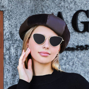 Béret mode velours pour femmes automne et hiver