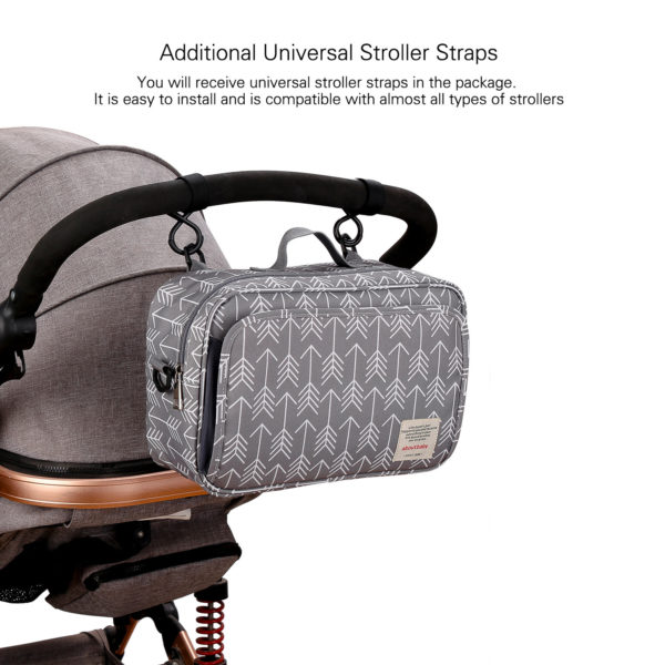 Sac de rangement étanche pour suspendre sur la poussette du bébé. Sac à langer. Sac à couches pour maman-bébé – Image 6