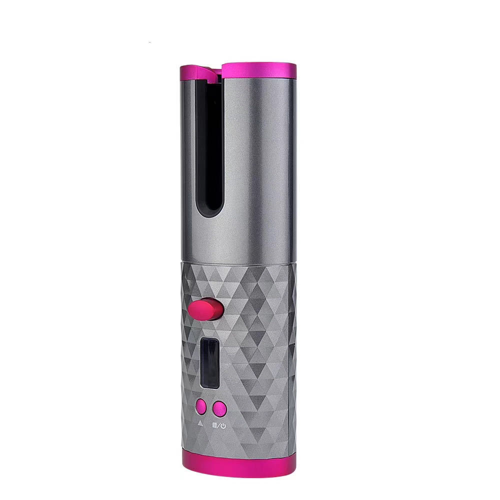 Fer à friser automatique sans fil avec écran LCD. Fer à boucler rechargeable. USB