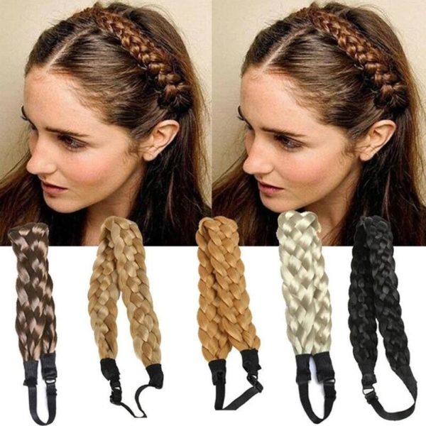 Bandeau de cheveux tressés avec ceinture élastique réglable – Image 2