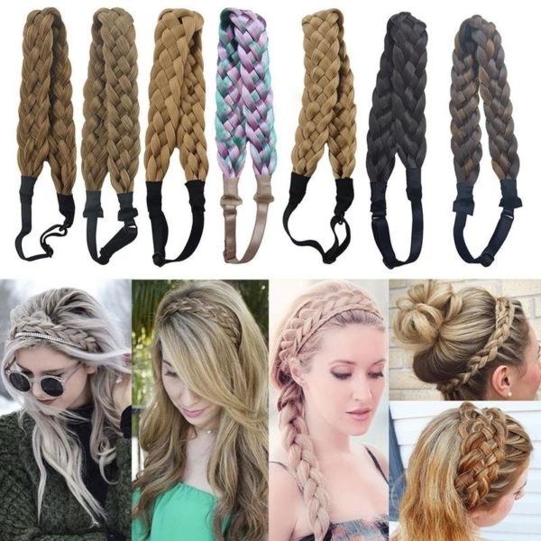 Bandeau de cheveux tressés avec ceinture élastique réglable – Image 4