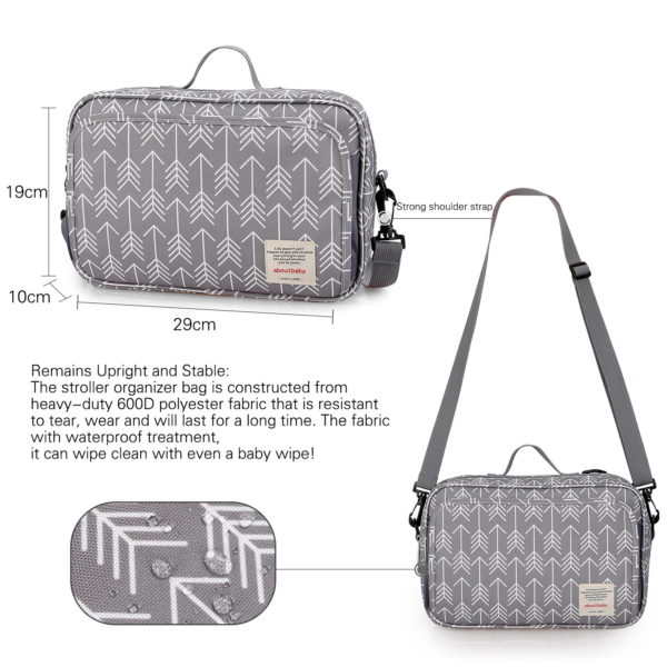 Sac de rangement étanche pour suspendre sur la poussette du bébé. Sac à langer. Sac à couches pour maman-bébé – Image 4