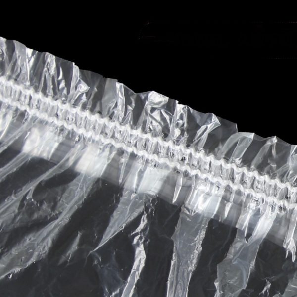 100 pièces. Bonnets de douche jetables en plastique imperméables à l'eau – Image 5