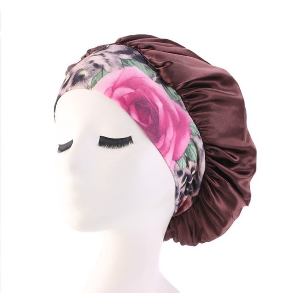 Bonnet de sommeil. Bonnet de couchage avec bandeau à larges bords. Bonnet de nuit pour femmes – Image 4