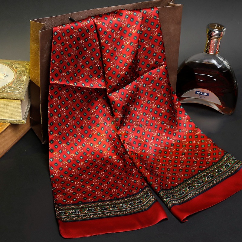 Echarpe élégante en satin pour hommes – Image 26