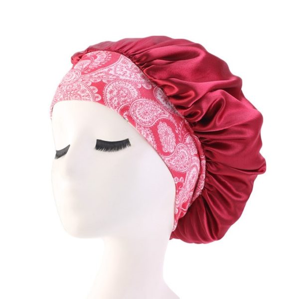 Bonnet de sommeil. Bonnet de couchage avec bandeau à larges bords. Bonnet de nuit pour femmes – Image 7