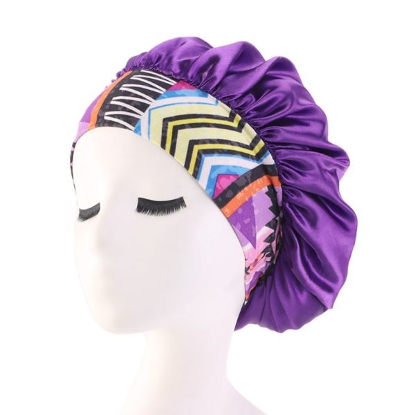 Bonnet de sommeil. Bonnet de couchage avec bandeau à larges bords. Bonnet de nuit pour femmes – Image 6