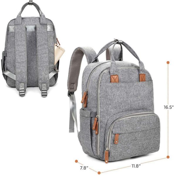 Sac à langer multifonctionnel grande capacité imperméable à l'eau. Sac à couches pour maman et bébé – Image 3