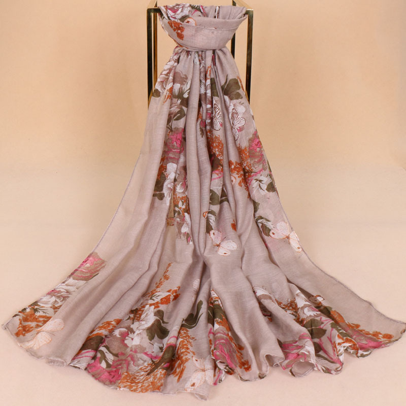 Long foulard imprimé fleurs pour femmes – Image 4