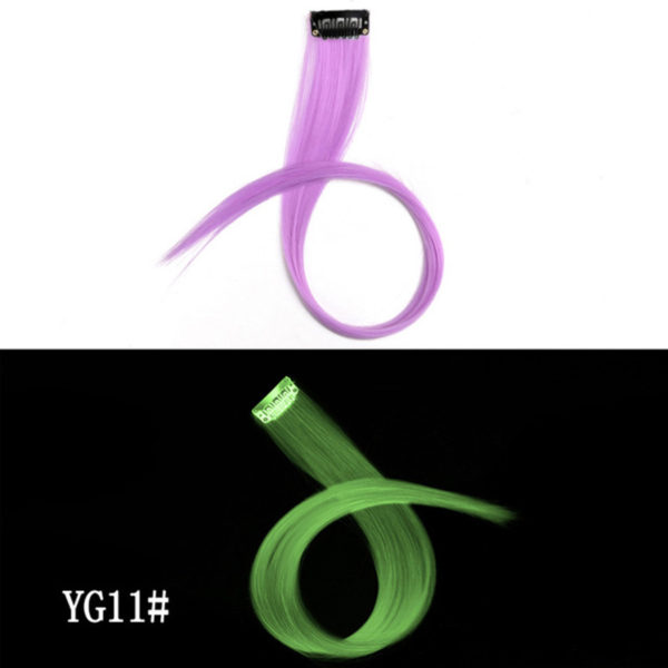 Extension cheveux à clips. Clip DIY lumineux dans les cheveux couleur arc-en-ciel – Image 12