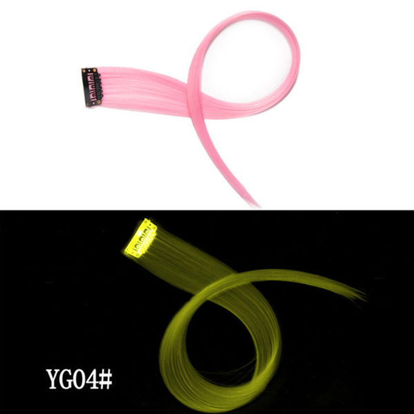 Extension cheveux à clips. Clip DIY lumineux dans les cheveux couleur arc-en-ciel – Image 5