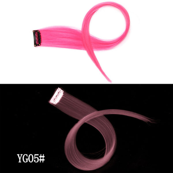 Extension cheveux à clips. Clip DIY lumineux dans les cheveux couleur arc-en-ciel – Image 6