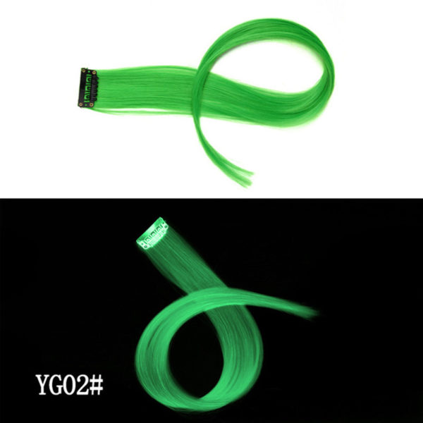Extension cheveux à clips. Clip DIY lumineux dans les cheveux couleur arc-en-ciel – Image 3