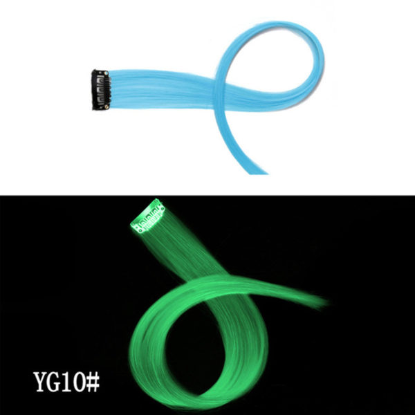 Extension cheveux à clips. Clip DIY lumineux dans les cheveux couleur arc-en-ciel – Image 11