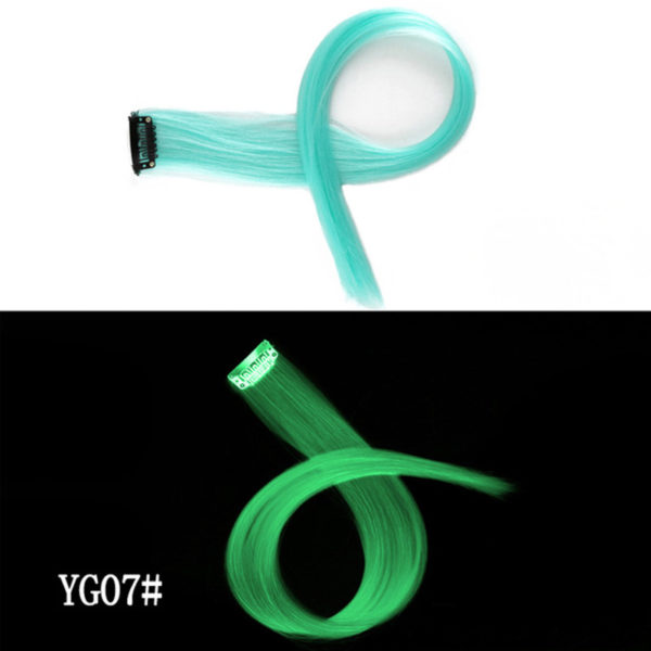 Extension cheveux à clips. Clip DIY lumineux dans les cheveux couleur arc-en-ciel – Image 8