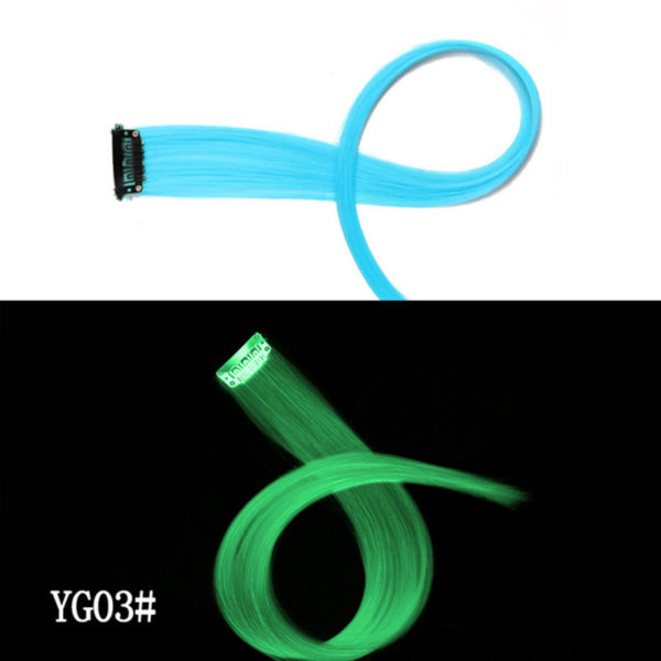 Extension cheveux à clips. Clip DIY lumineux dans les cheveux couleur arc-en-ciel – Image 4