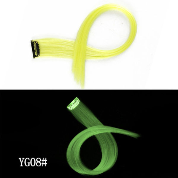 Extension cheveux à clips. Clip DIY lumineux dans les cheveux couleur arc-en-ciel – Image 9