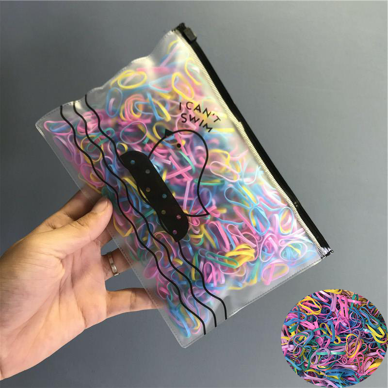 1.000 pièces. Cordes à cheveux élastiques. Attache-cheveux pour enfants et adultes. Accessoires pour cheveux – Image 5