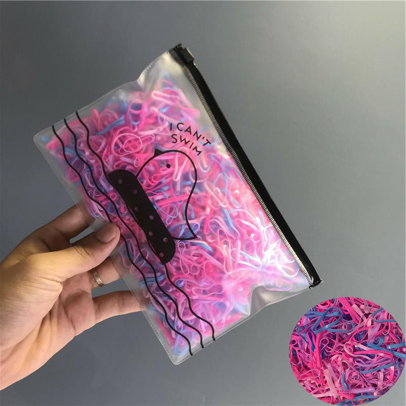 1.000 pièces. Cordes à cheveux élastiques. Attache-cheveux pour enfants et adultes. Accessoires pour cheveux – Image 9