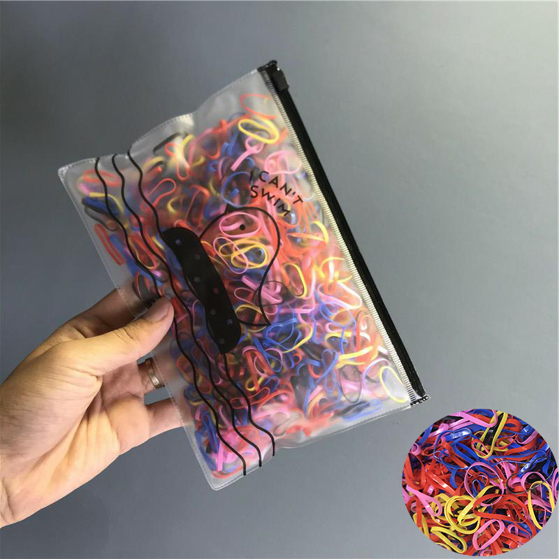 1.000 pièces. Cordes à cheveux élastiques. Attache-cheveux pour enfants et adultes. Accessoires pour cheveux – Image 3