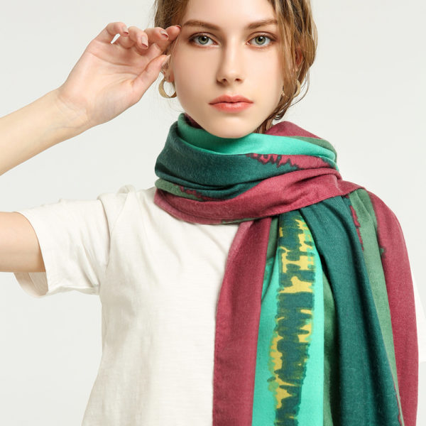 Foulard doubles faces en satin pour femmes – Image 3
