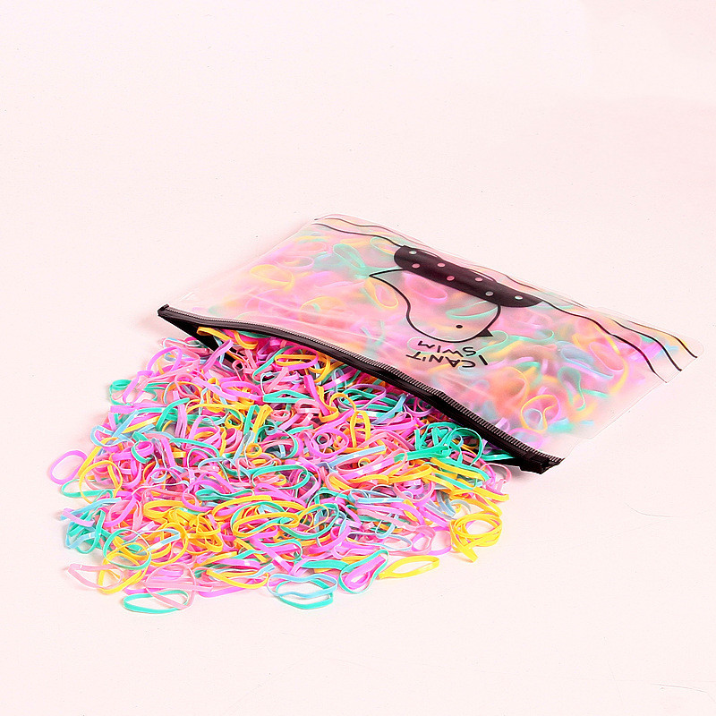 1.000 pièces. Attaches cheveux élastiques pour enfants et adultes. Cordes à cheveux élastiques. Accessoires pour cheveux – Image 2