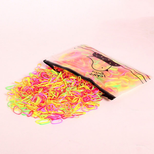 1.000 pièces. Attaches cheveux élastiques pour enfants et adultes. Cordes à cheveux élastiques. Accessoires pour cheveux – Image 4