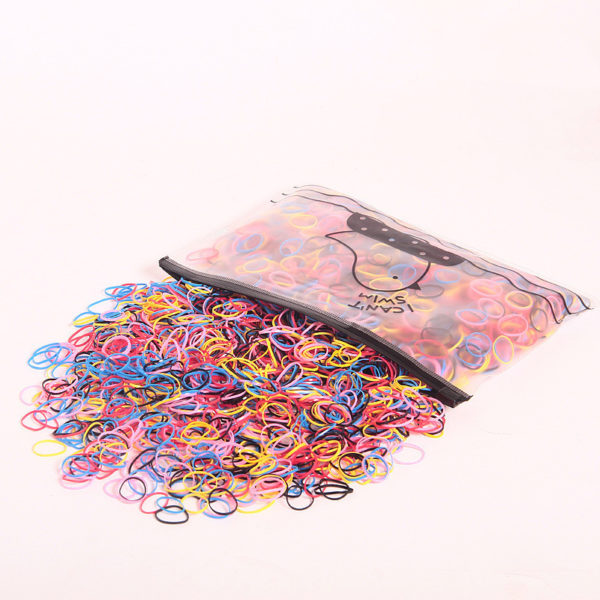 1.000 pièces. Attaches cheveux élastiques pour enfants et adultes. Cordes à cheveux élastiques. Accessoires pour cheveux – Image 8