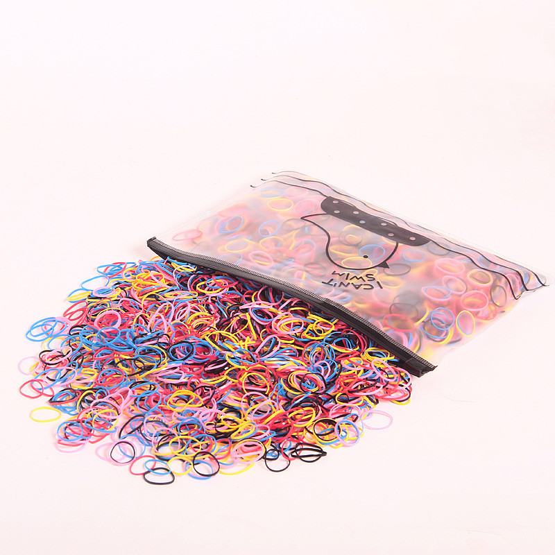 1.000 pièces. Attaches cheveux élastiques pour enfants et adultes. Cordes à cheveux élastiques. Accessoires pour cheveux – Image 8